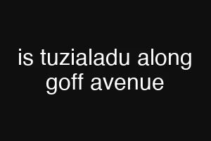is tuzialadu along goff avenue